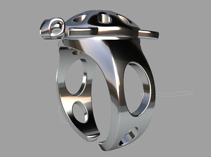 Turtle Ring  3d printed 