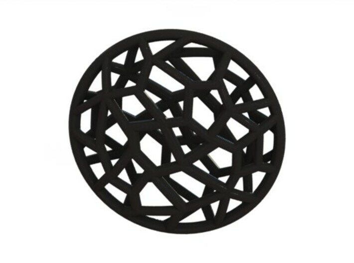 Cell Pendant Mini 3d printed Black (rendered)