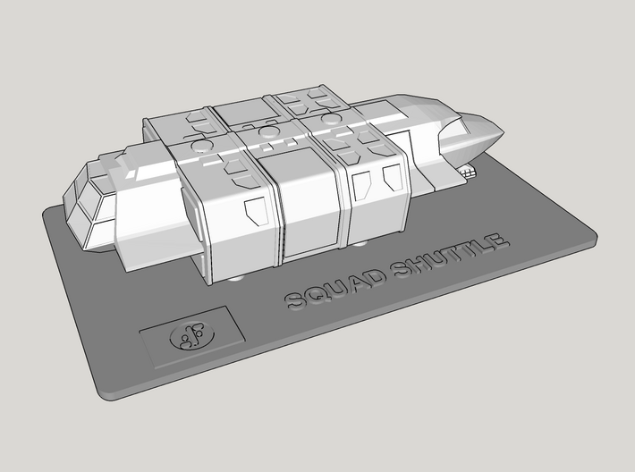 V Squad Shuttle Display Base (Models to 1/64) 3d printed Application Example - Ship NOT INCLUDED