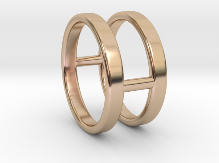 Minimalist Double Bar Ring 3d printed
