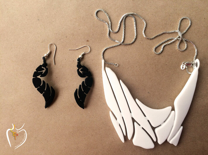 Bones Earrings Set 3d printed 