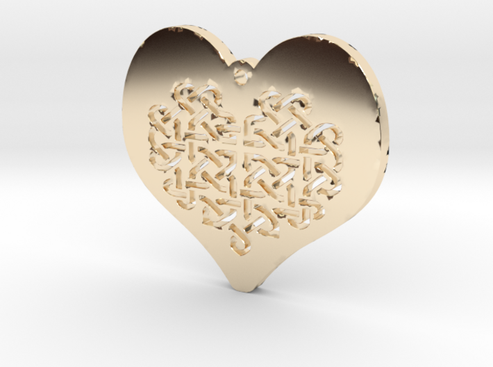Celtic Knot heart Necklace Pendant 3d printed