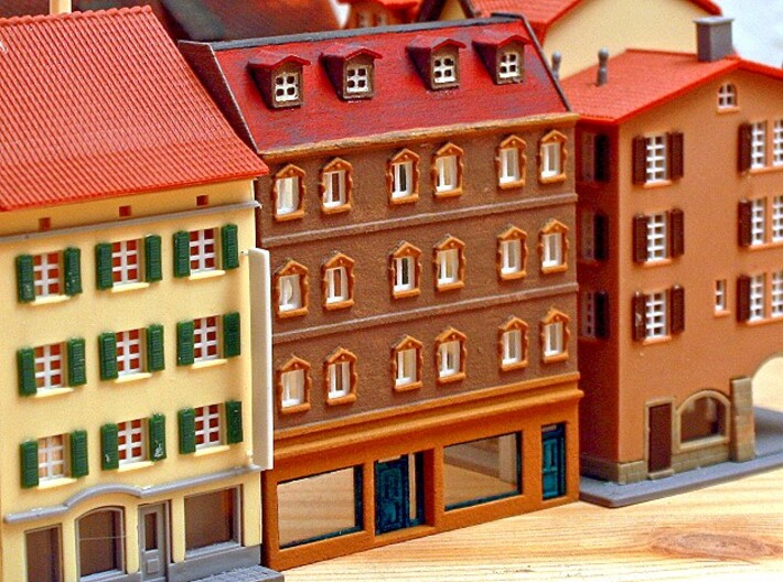 Stadthaus 1 - 1:220 (Z scale) 3d printed Halbrelief  - Viessmannmodelle nicht enthalten