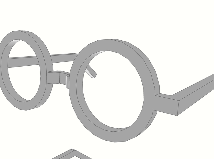 1:6 scale round glasses 6 sizes 3d printed
