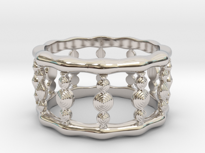 Designer COLUMN RING in Silver | Gold | Steel 3d printed