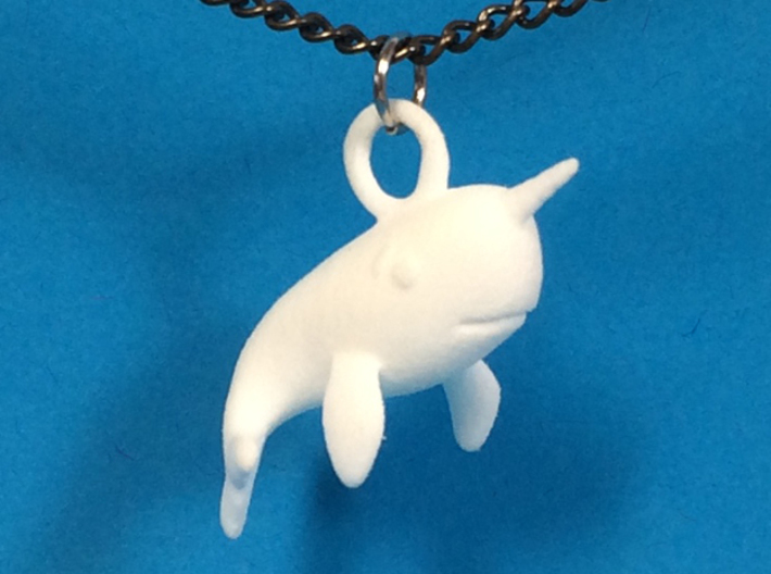 Narwhal Necklace Pendant 3d printed