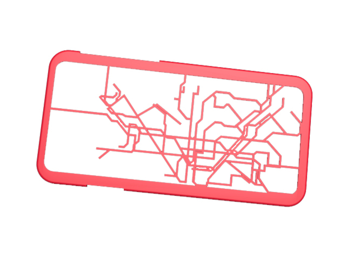 Barcelona Metro map iPhone 6 case 3d printed 