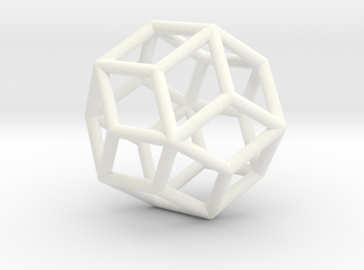 Rhombic Icosahedron Pendant 3d printed