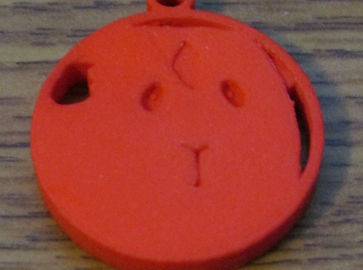 Crested Guinea Pig Pendant 3d printed