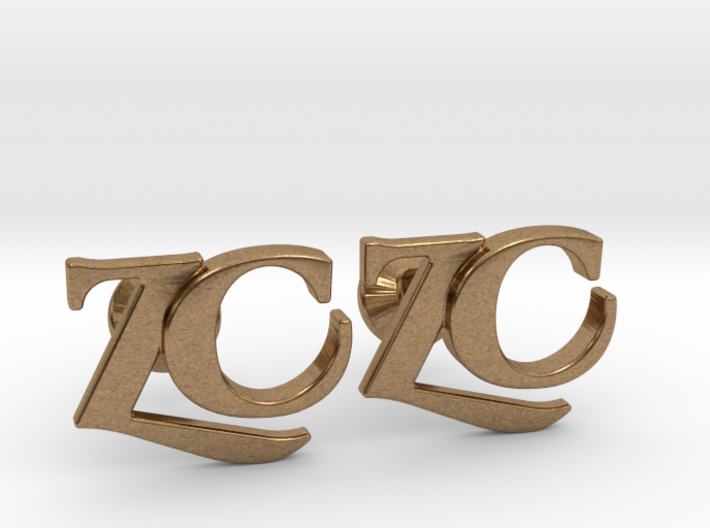 Monogram Cufflinks ZC 3d printed