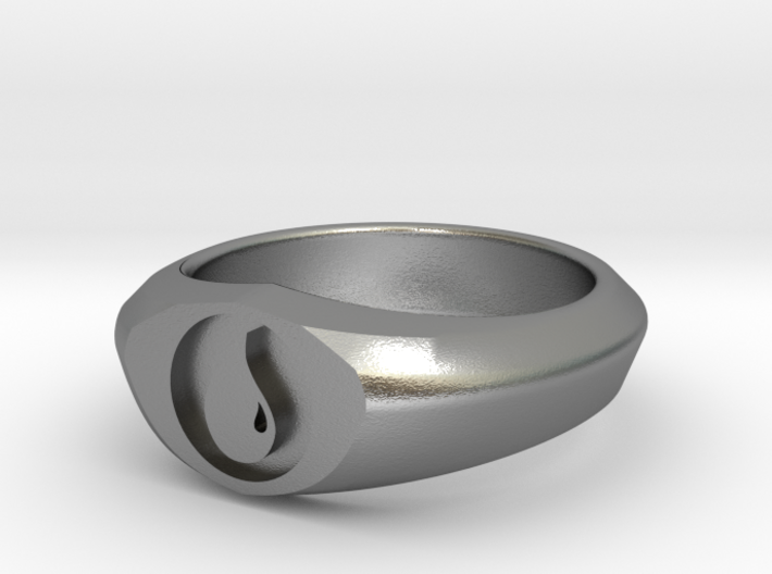 MTG Island Mana Ring (Size 15 1/2) 3d printed