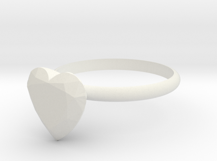 Heart gems ring size 7.5 3d printed