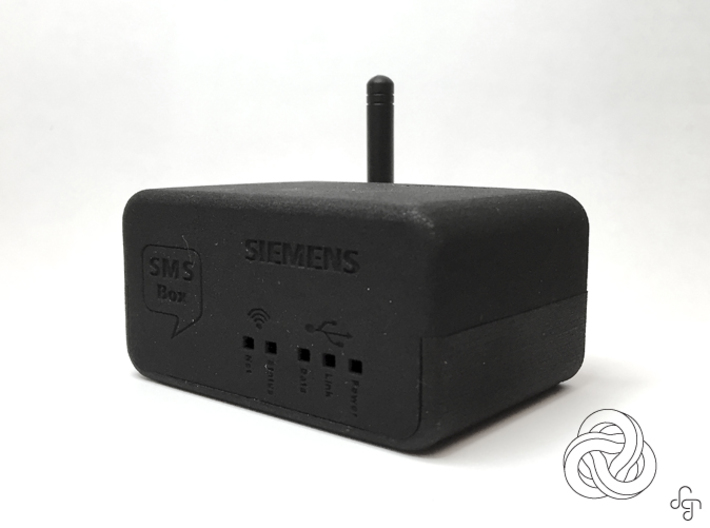 SMS Box Case 3d printed Front [Black Strong &amp; Flexible]