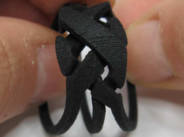 Threesome Ring 3d printed 