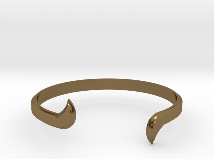 Thin Winged Cuff 3d printed