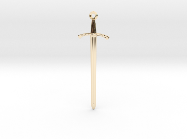 The Footman's Blade - Classic Sword Pendant 3d printed