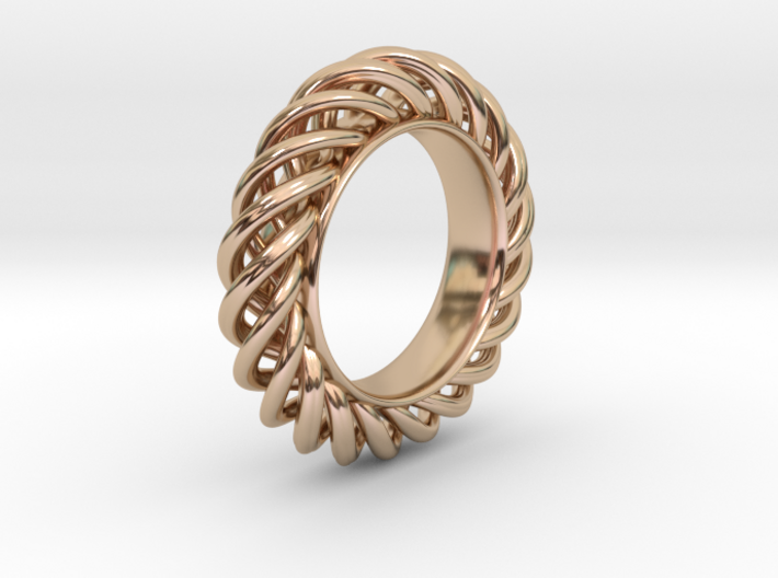 Spiral Ring Size 7 3d printed