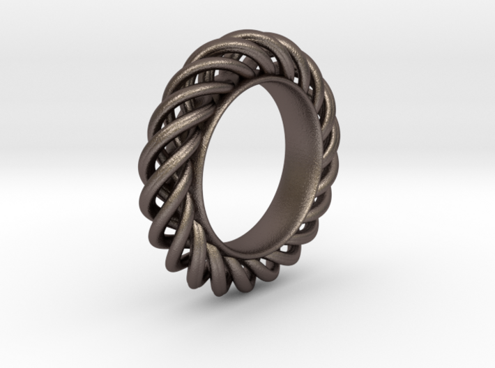 Spiral Ring Size 7 3d printed