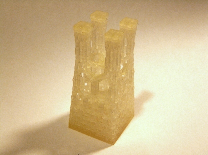 Miniature fractal building 3d printed Frosted Ultra Detail