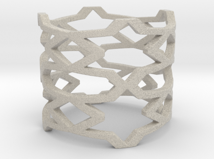 Stars and rhombus Ring Size 11 3d printed