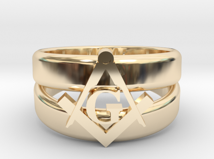 Masonic Ring, Mens size 11.5 3d printed