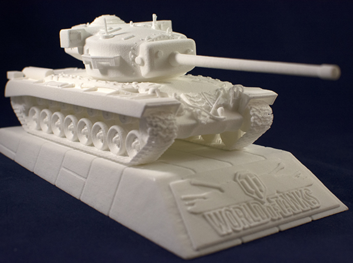 1:48 T29 Tank from World of Tanks game 3d printed Photo of printed model on stand. Stand is sold separately