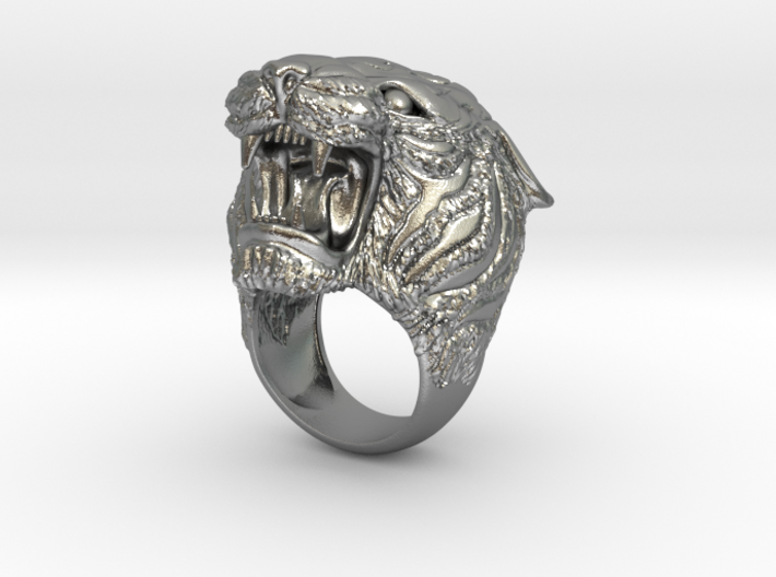 Tiger ring size 7 3/4 3d printed 