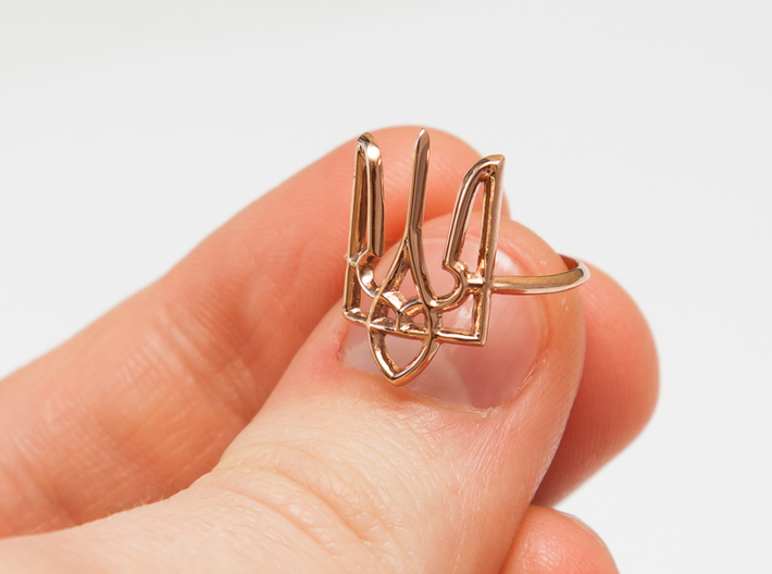 Ukrainian Trident Ring. US 5.0 3d printed 