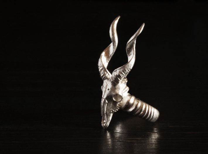 Antelope Ring 3d printed Raw silver