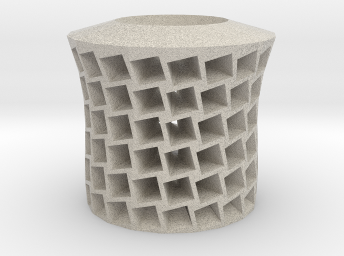 Square holes vase 3d printed