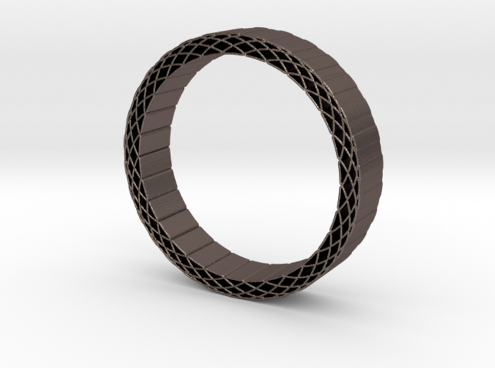 Rhombus holes bracelet 3d printed