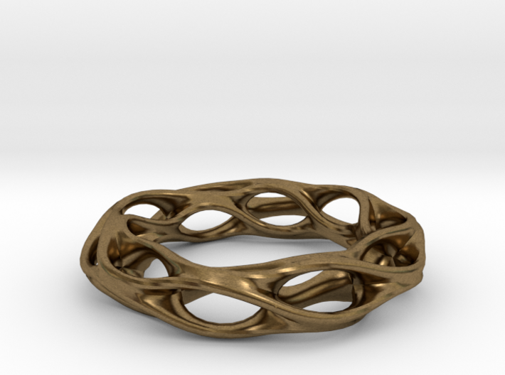 Twisted Holes Ring 17mm 3d printed