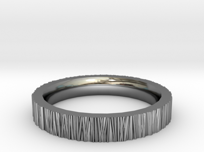 Tree Bark Ring 3d printed