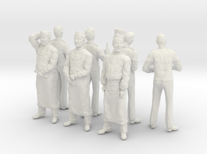 1-24 Cookers & Waiters 3d printed 