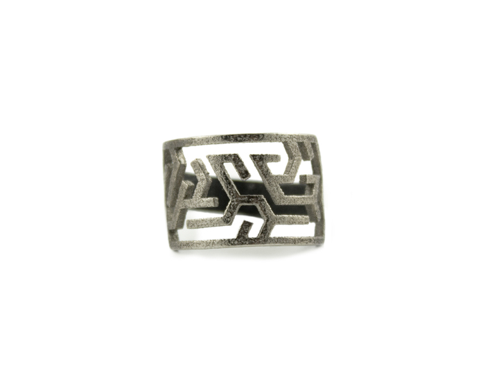 Maze Delta Ring size US6  3d printed 