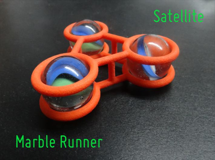 Marble Runner Satellite 3d printed 