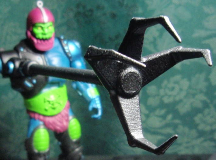 Trap Jaw's Grabber V2 3d printed Black Strong &amp; Flexible Painted