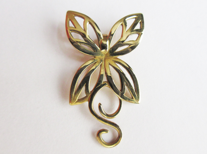 Leaves Butterfly Pendant 3d printed