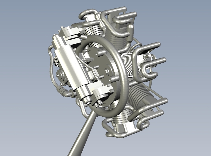 1/18 scale Bramo Siemens Halske Sh-14 engine 3d printed 