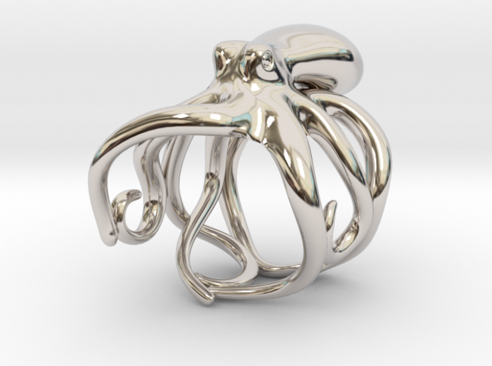 Octopus Ring 19mm 3d printed