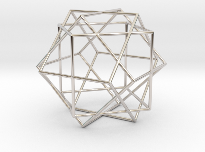 3 Cube Compound, round struts 3d printed