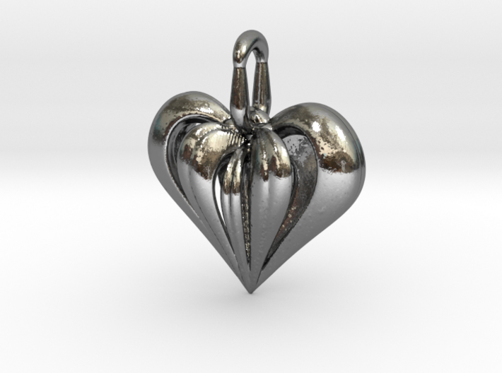 Heart Pendant Simple Elegance Small 3d printed