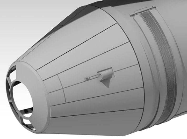 Millennium Falcon Nose Cone DeAg Studio Scale  3d printed Details of the panels and notches line up with the cockpit tunnel details and notches that i will be offering at a later date, just as they do on the 32" filming model.