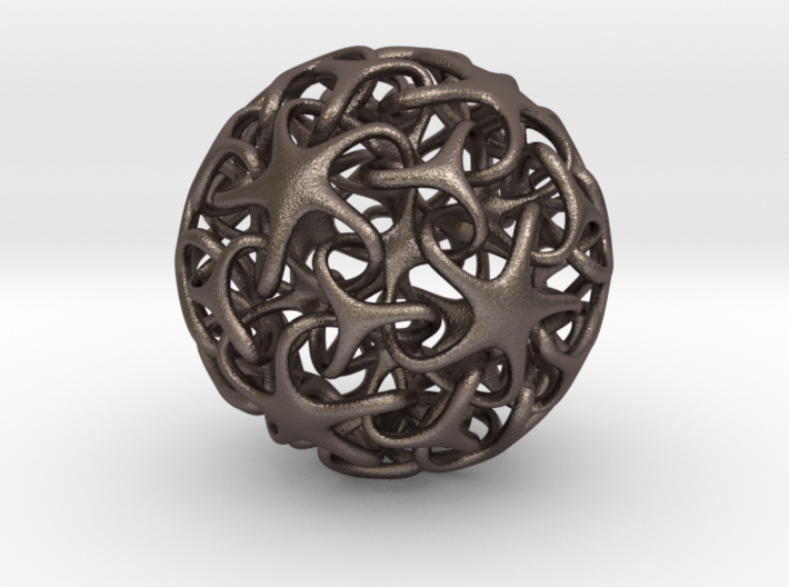 Knotted Star Ball 3d printed