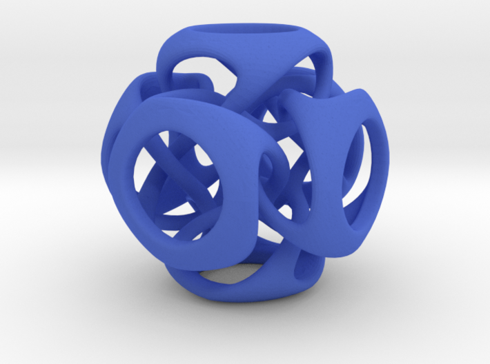 Tangled Cube Pendant 3d printed 