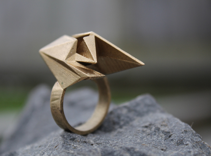 Spaceship Ring v2 size 8 3d printed 