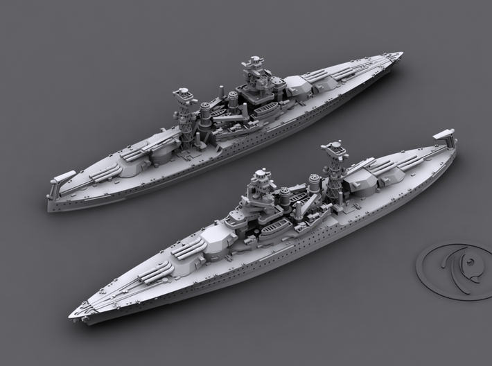 1/4800 US BB Tennessee Class [1941] (1+1) 3d printed BB43 Tennessee[1941]