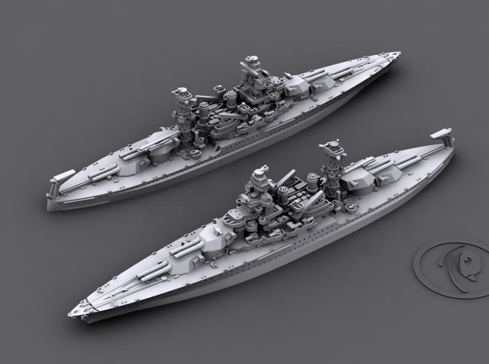 1/4800 US BB Colorado-Maryland Class [1941] (2+1) 3d printed BB46 Maryland[1941]