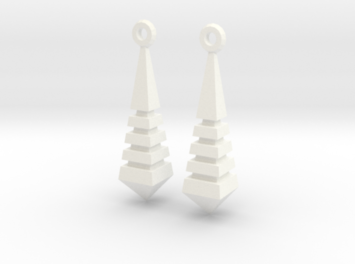 Monolith Earrings 3d printed