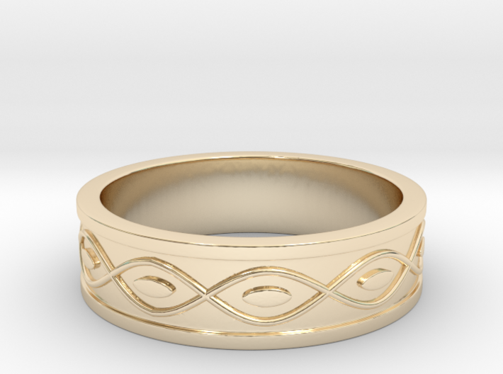 Ring with Eyes - Size 9 3d printed